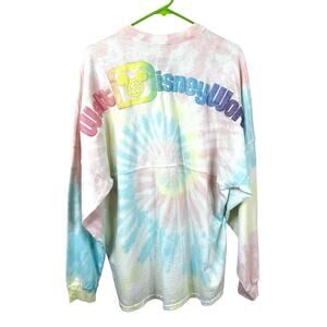 Walt Disney World Shirt Pastel Tie Dye Rainbow Glitter Spirit Jersey Womens M